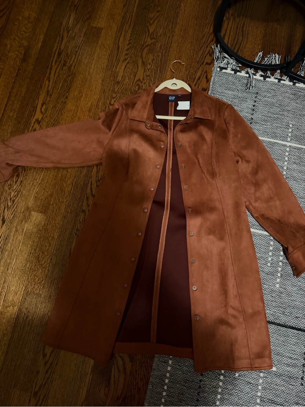 GAP Faux-Suede Mini Shirtdress - Picture 3 of 3
